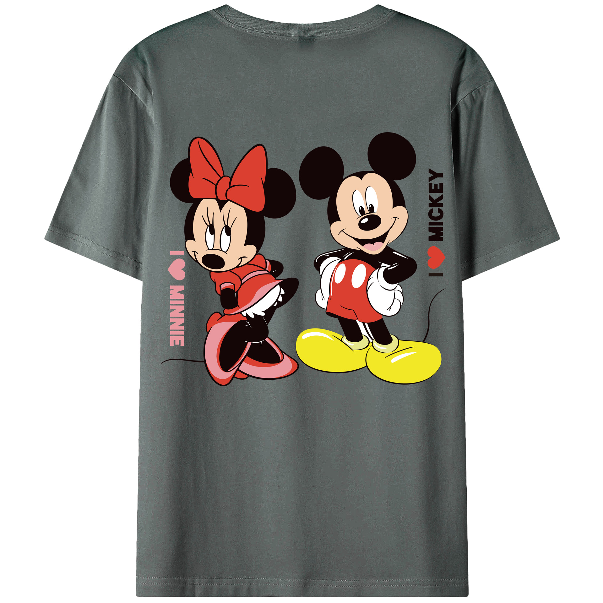 （画像用） ミッキーマウス Mickey Mouse 綿100％半袖Tシャツ（背面プリント）